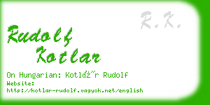 rudolf kotlar business card